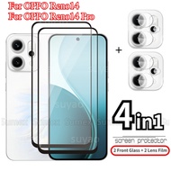 4in1 Tempered Glass For OPPO Reno14 F Reno 14 Pro 14F 5G Screen Protector Film Camera Lens Protectiv