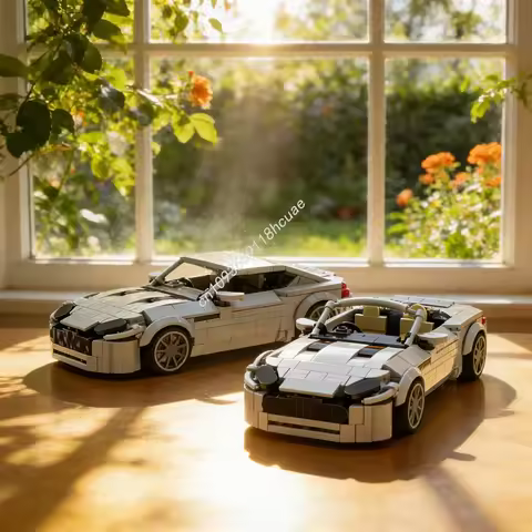 743pcs MOC Aston Martin Vantage Coupe Roadster City Champions Model Building Blocks Architecture fes
