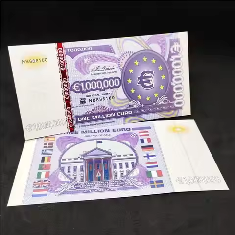 5~20pcs Million Euro commemorative banknote, creative collectible gift with fluorescent, non circula