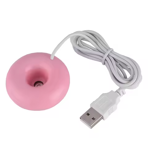 Portable Mini Doughnut shaped USB Atomization Spray Humidifier Durable Quiet Operation Lightweight f