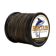 [HERCULES] Camouflage Yellow 4 Strands Braided Fishing Line Sensitive Strong PE Multifilament Durabl