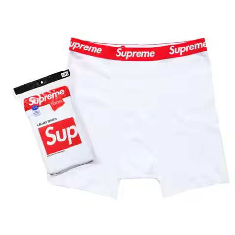 Supreme Hanes Boxer Briefs (4 Pack) Black