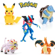 Boxed Pokemon Anime Figures Transforming Toy Pokeball Pikachu Charizard Greninja Psyduck Model Gift