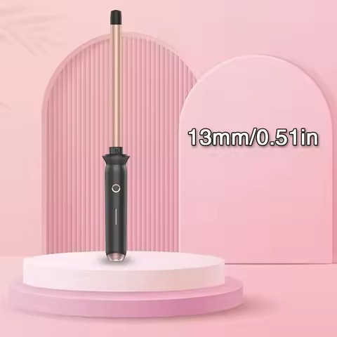 Ultra-fine 0.51 inch Electric Curling Stick-Temperature-Controlled Hair Care Wool Curling Noodle Cur