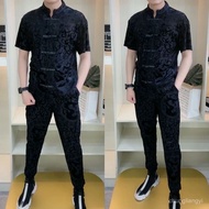 TOP1 Style Number 112 Summer Breathable Hollow Men Chinese Retro Handsome Casual Thin Clothes Pants 