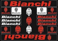 Bicycle Replacement Decal Set Adhesive Vinyl Sticker Compatible for Bianchi Frames Red (Glossy)