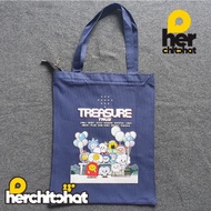 Treasure TRUZ Line Character Zipper And Adhesive Totebag - KPop