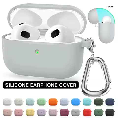 Soft Silicone Case For Apple AirPods Pro 1th Generation Case With Hook Earphone Protective Case For 
