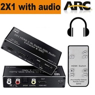 HDMI Switch With Audio 4K 4 In 1 Switch Hdmi Audio Extractor ARC Splitter Box Hdmi To Toslink Audio