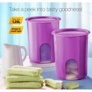 Tupperware One Touch Window Canister 1.25L ( Set of 2 x 1.25L)