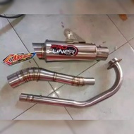 knalpot Vixion new dan old merk proliner