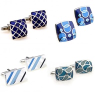 Hot Sale Blue Color Enamel Cufflink Cuff Link Free Shipping Cuff Link