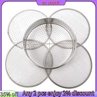 In stock-Garden Potting Mesh Sieve Sifting Pan - Stainless Steel Mix Soil Filter 4 Sieve Mesh Filter(1/8In,1/4In,3/8In,And 1/2In)
