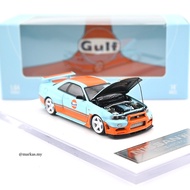 TIME MICRO 1/64 NISSAN GT-R R34 GULF LIVERY