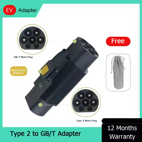 Type 2 to GBT Adapter 32A 7KW 22KW IEC 62196 Charger To GB/T China Standard Eletric Car Charging Con
