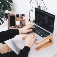 木製筆記本電腦支架 筆記本電腦配件 Macbook pro 13 支架 個