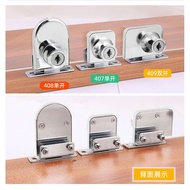 Hole-Free Glass Door Lock Glass Door Floor Lock Single Double Door Glass Door Lock Glass Door Latch 