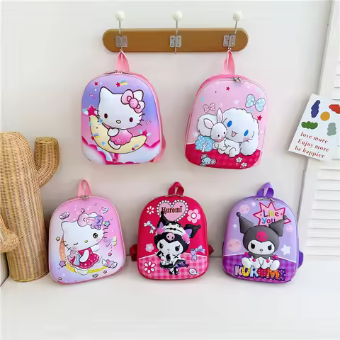 1Pc Sanrio 3D Hard Shell Backpack Hello Kitty Cartoon Backpack Kuromi Backpack Cinnamoroll My Melody