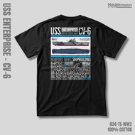 Hauptmann - Unisex T-Shirt - USS Enterprise CV-6 - Aircraft Carrier - WWII - Cotton 100% - Premium -