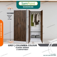 READY STOCKSamPoint 2 Door Wardrobe  Almari Pakaian 2 Pintu  almari murah ikea almari  Kabinet Cabinet Baju