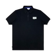[稀有品] Lacoste 法國鱷魚 黑色素面 1927年創立長方布標LOGO網眼POLO衫 電刻釦LOGO XXL號