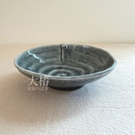 Da Tsubaki [Gray Glaze 13 Deep Dish-Made In Japan] Lettuce Plate Dessert Dinner Dish Ceramic Househo