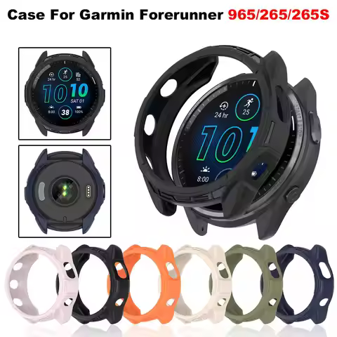 TPU Protective Case For Garmin Forerunner 265 265S 965 Watch Cover Anti-scratch Protector Shell For 