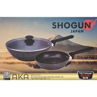Shogun Aka 30cm Stirfry Wok with lid and 20cm frypan