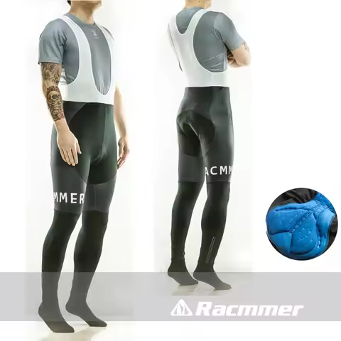 Racmmer Cyclists'clothing pants Men Mtb Cycling Bib Pants Long Bike Tights 3D Gel Padded Breathable 