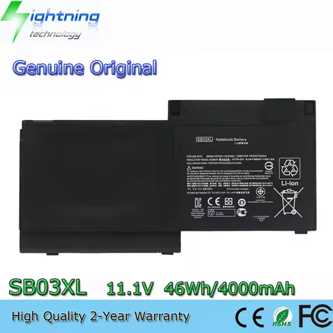 New Genuine SB03XL Original Laptop Battery for HP Elitebook 720 725 820 825 G1 G2 HSTNN-LB4T