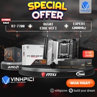 AMD COMBO Computer Set (R7 7700 + B650I EDGE WIFI + T-CREATE EXPERT 6000MHz 32GB 16GBx2)