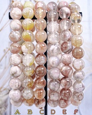 【糖果色調 櫻花瑪瑙】天然瑪瑙水晶手鍊手串 / 一物一拍