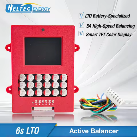 Heltec Lithium titanate 6S Active balancer with voltage display TFT LTO battery voltage tester 6s 5a