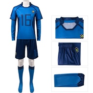 Anime Blue Lock Cosplay Costume Yo Hiori Sae Itoshi Rin Tops Shorts Set Sportswear Suit Football Soc