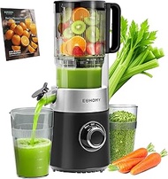 EUHOMY - Cold Press Juicer Machines, 135mm 1.8L Feed Duct for Whole Fruits and Vegetables, Free Your