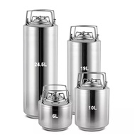 10L Stainless steel Cornelius Style Beer OB Keg,Home brew Kegerator Barrel Ball Lock Keg 2.5 Gallon with Quality Metal Handles