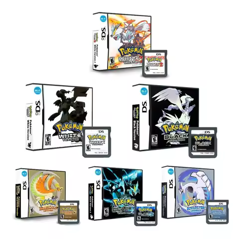 NDS Game Cartridge Pokémon White 2/ Black 2/Heart Gold/Soul Silver /Platinum English R4 Game Card