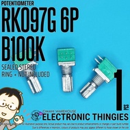 Rk097g B100K 6P SEALED STEREO POTENTIOMETER POTENSIO POT 100K OHM thingie43 guaranteed
