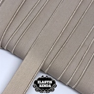 (Harga Per Meter) Karet Elastis Cokelat Muda Lebar 15cm / 15mm