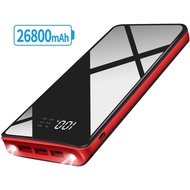 (SG shop) Mobile battery pack Powerbank 26800mAh for handphone charging 2.1A fast charging – Black
