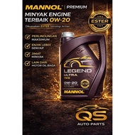 MANNOL LEGEND ULTRA 7918 0W20 Fully Synthetic Engine Oil 4L | Minyak Hitam | Minyak Enjin
