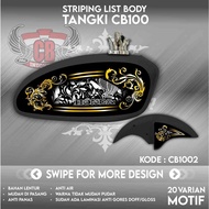 CB 100 striping, CB 100 stickers, cb100 stickers, CB 100 striping variations, CB 100 tanks | CB100 |