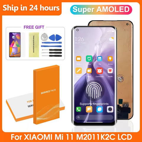 6.81" Super Amoled For Xiaomi Mi 11 Mi11 LCD Display Touch Screen Digitizer Assembly For Xiaomi M201