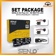 SET PACKAGE - SENLO X2+ MATRIX DRIVING LIGHT V3, A1 Switch and 2 PCS RELAY