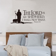 Psalms 23 The LORD is My Shepherd Wall lettering Mural Vinyl Decals Bible Verse Wall Art Vinyl Stickers Christian