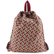 Burberry TB Monogram 雙肩包/日用包，尼龍材質，橙色，單肩包/手提包，A4 尺寸，抽繩設計，TB Monogram 圖案，女士款 [二手]