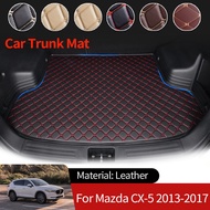 for Mazda CX-5 CX5 CX 5 KE 2013~2017 Leather Boot Liner Cargo Rear Trunk Mats Luggage FLoor Tray Waterproof Carpet Accessories