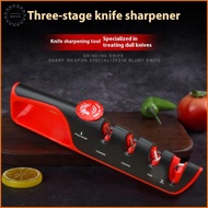 [LS] 4 In 1 Kitchen Knife Sharpener - 3 Sharpening Tool Helps Repair Restore And Polish Blades [PH]