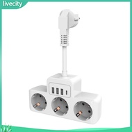 livecity|  European Travel Plug Adapter Power Plug Adapter Universal Travel Plug Adapter with Usb Ports and Type-c for International Use Essential Power Strip Adapter for Southeast
