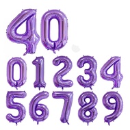 <READY STOCK> Big 40 Inch (40") Purple Violet Number Foil Balloon / Decor Balloon (Aluminium Number 